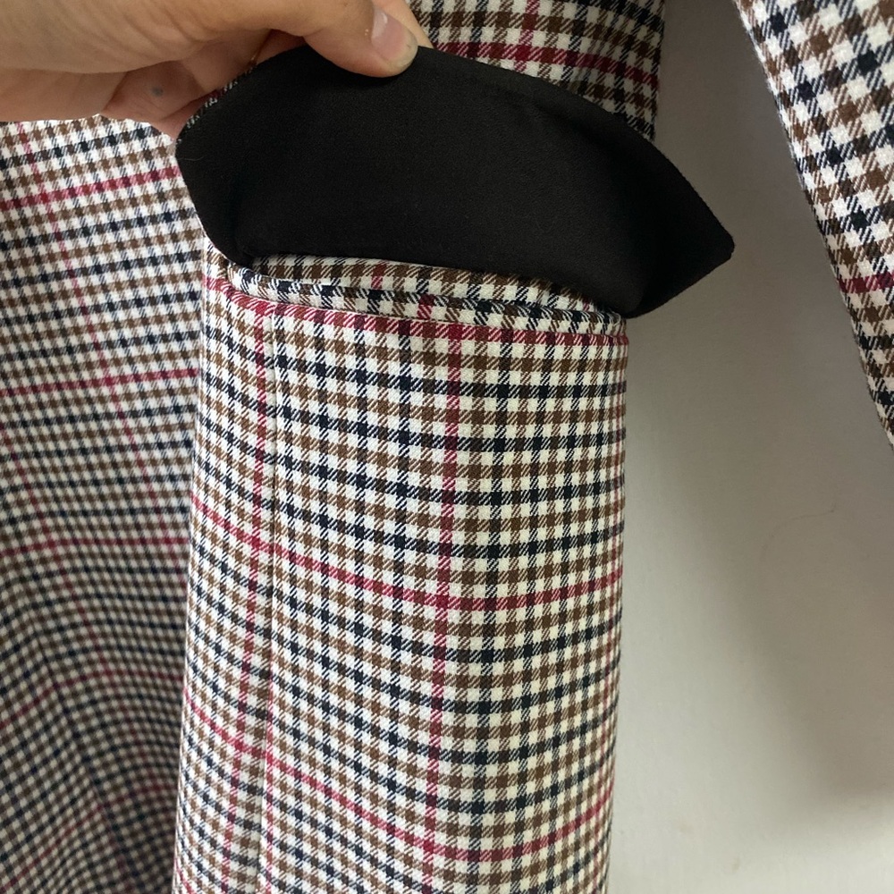 Massimo Dutti Checkered Blazer Jacket Size 38 - Picture 12 of 12